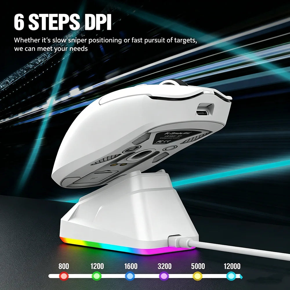 KEBIDUMEI X11 Tri-Mode Wireless Gaming Mouse 12000 DPI RGB Wireless Gaming Mouse HIP