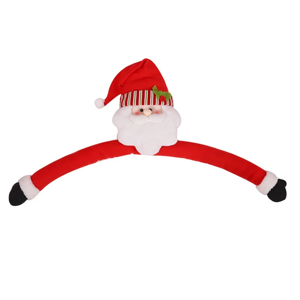 Santa Snowman Christmas Tree Topper Ornament Hugging Tree Crown Funny Gift Idea Scene Setter Decor HIP 01