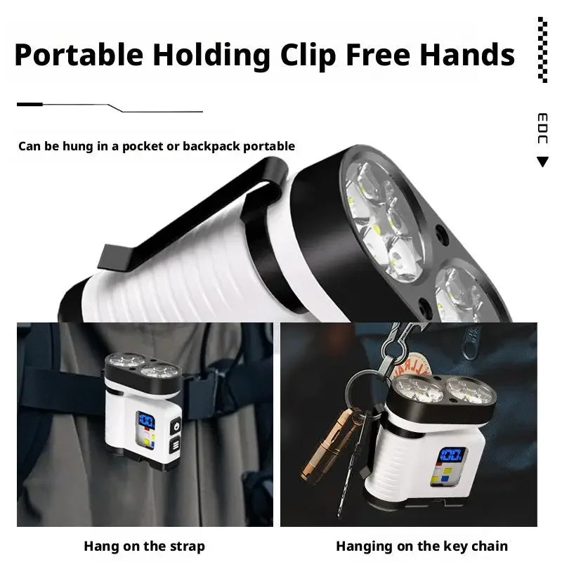 ESMARTER 10-LED USB Rechargeable Magnetic Work Flashlight Rechargeable Flashlight HIP