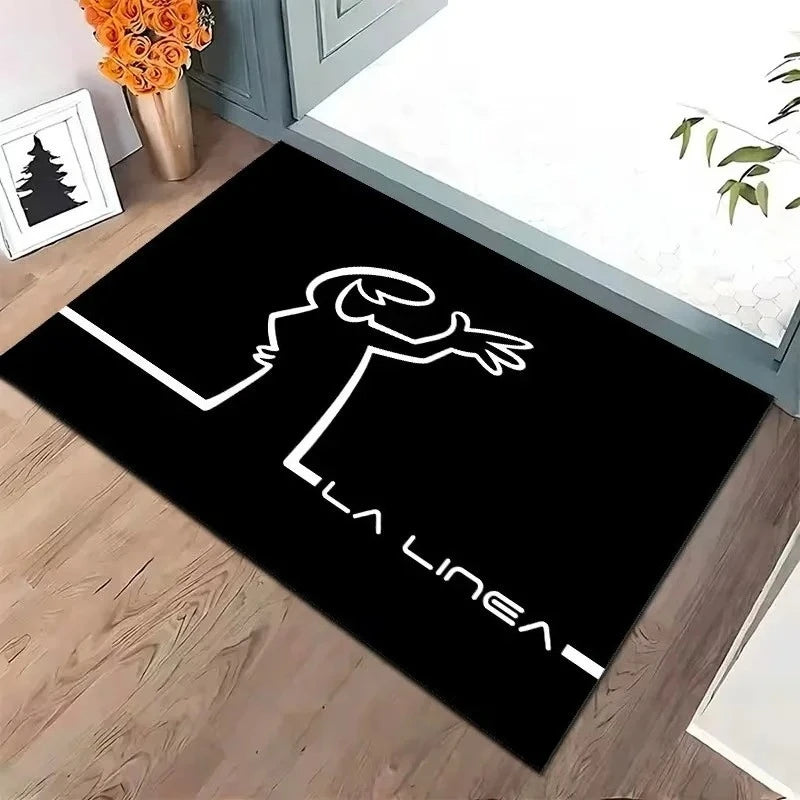 Black Santa Christmas Doormat – Anti-Slip Holiday Floor Mat Holiday Doormat HIP 1 40x60cm-Felt