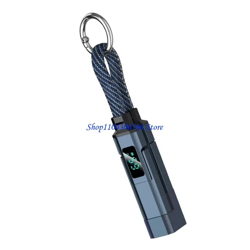 Keychain USB-C Cable – Digital Display & Zinc Alloy | 40Gbps USB-C Keychain Cable HIP