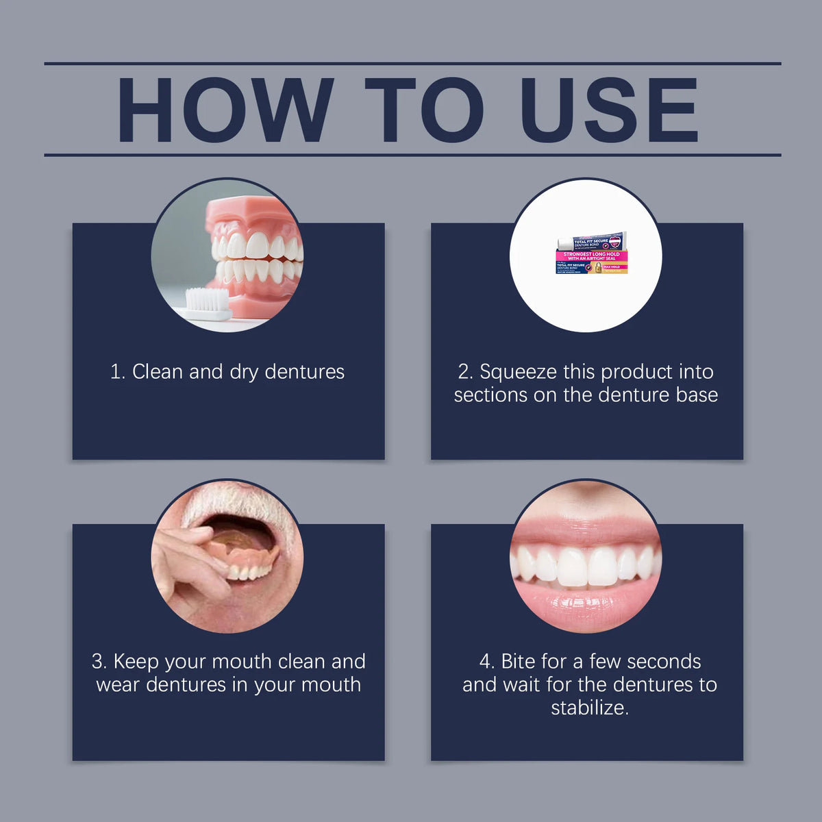 Denture Adhesive Cream – Secure All-Day Hold | Full & Partial Denture Adhesive Cream HIP