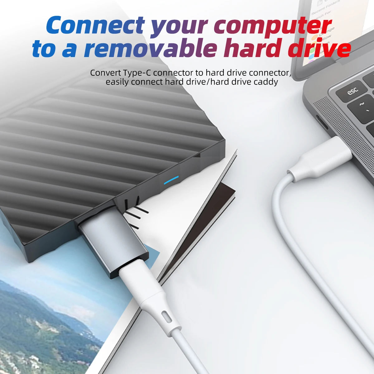 USB 3.0 Micro B to USB-C Adapter for External Hard Drives USB Adapter HIP