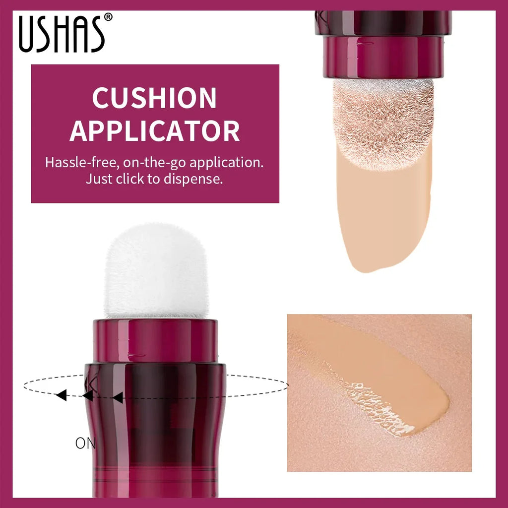 USHAS Sponge Tip Concealer – 12 Shades, Full Cover Waterproof Liquid Concealer HIP