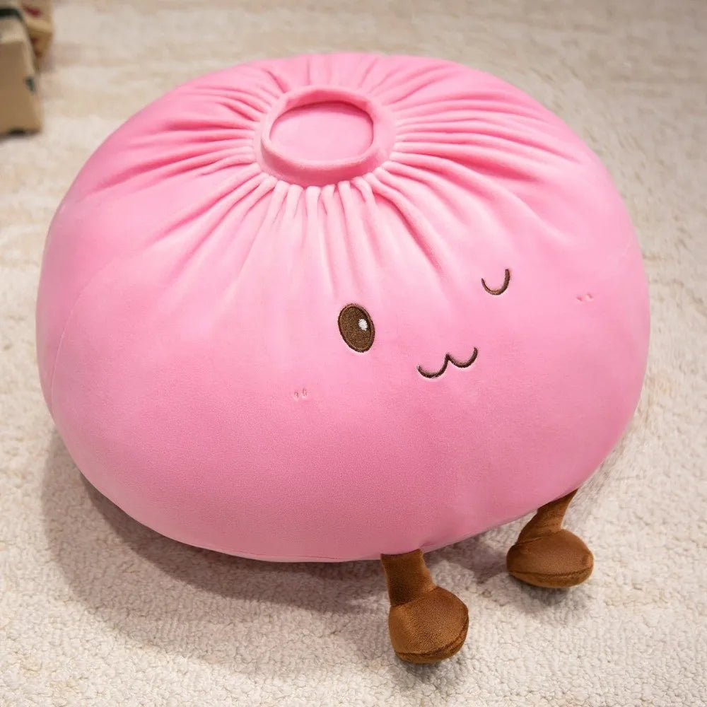 Steamed Bun Dumpling Plush Pillow – Soft Kawaii Toy | HIP Plush Toy Pillow HIP Pink