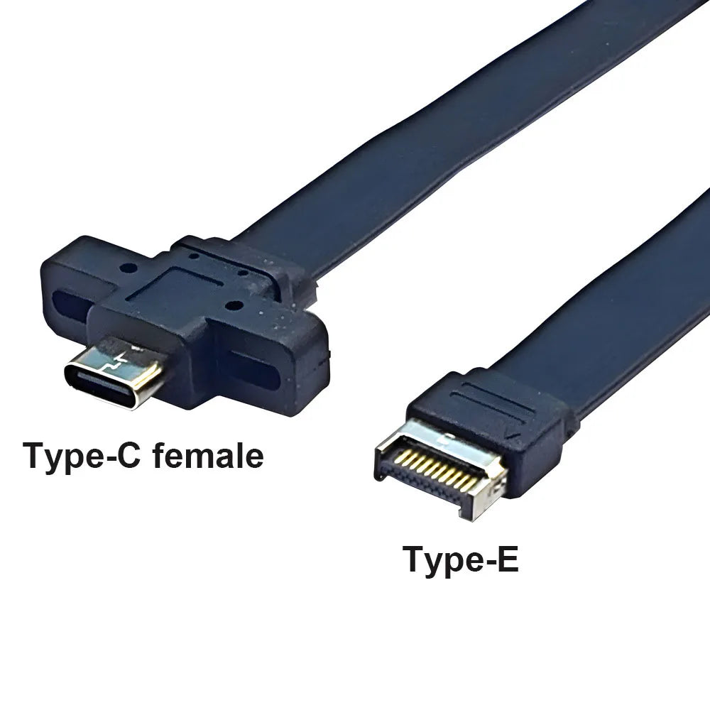 USB 3.2 Gen2 Type-E to Type-C Adapter Cable – 20Gbps | OULLX USB Adapter Cable HIP black 0.5m