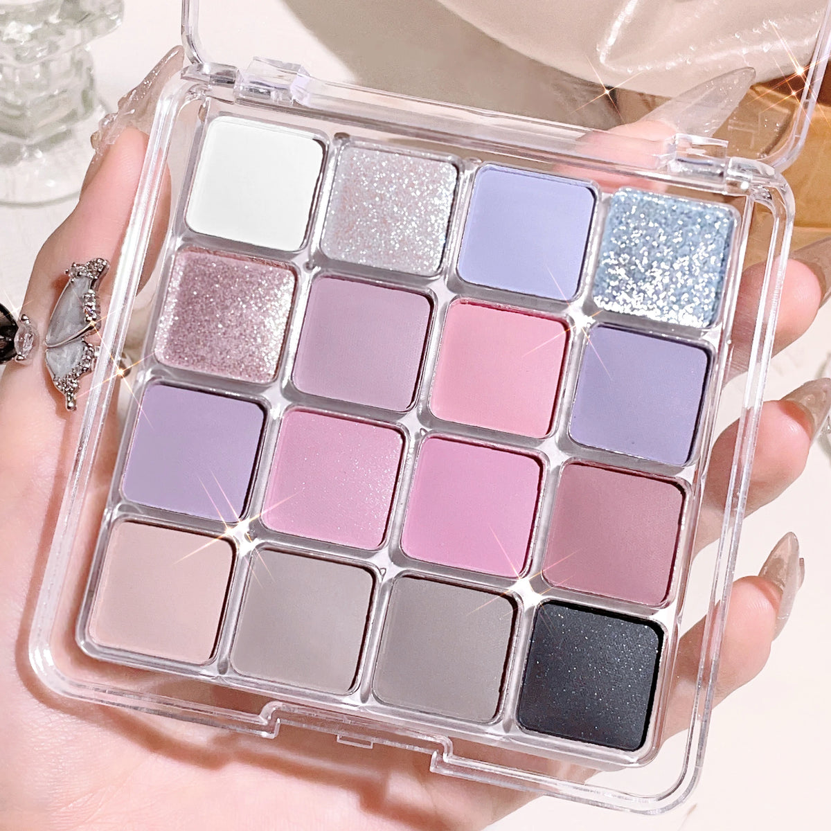 16-Color Sunset Eyeshadow Palette – Pearl, Matte & Shimmer Eyeshadow Palette HIP