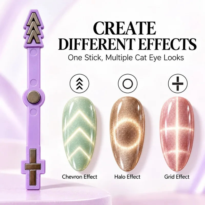 Christmas Tree Cat Eye Magnetic Nail Art Tool Strong Magnet Stick Gel Polish Velvet Cat Eye Line Halo Grid Effect DIY Manicure HIP