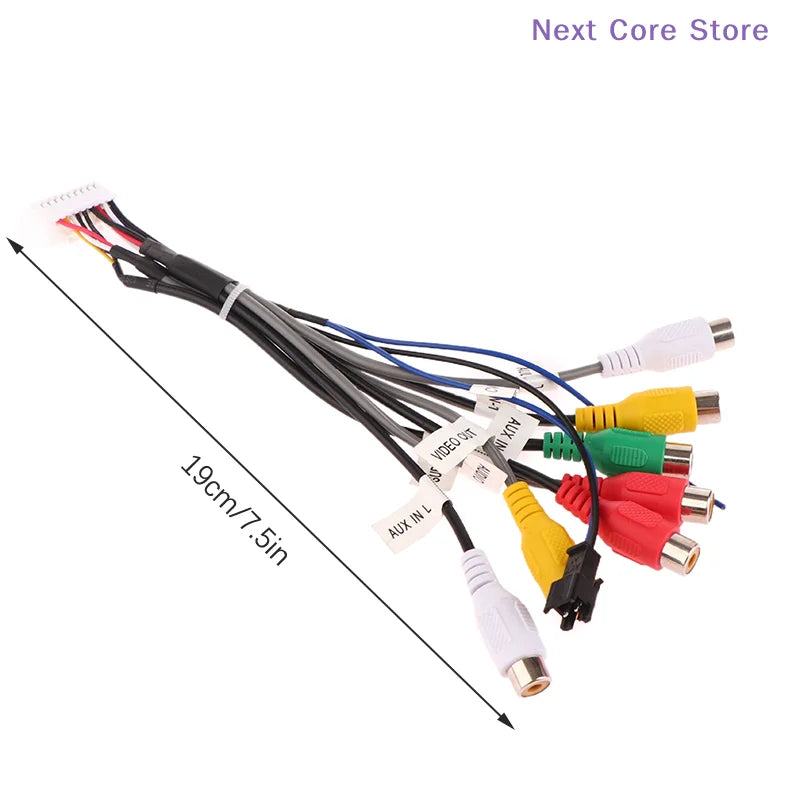 20-Pin Car Stereo Wiring Harness – AUX Audio Connector Cable Car Audio Harness HIP