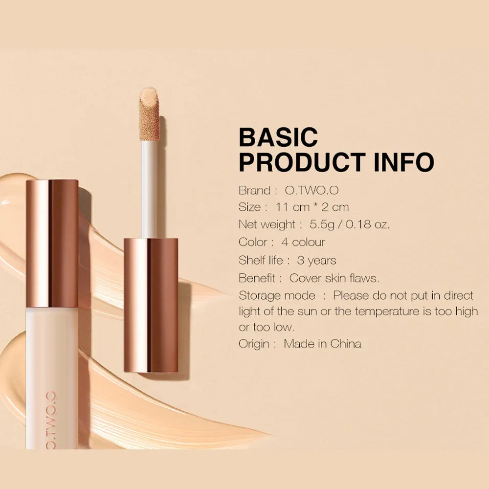 O.TWO.O Full Coverage Liquid Concealer – Waterproof, All Skin Liquid Concealer HIP