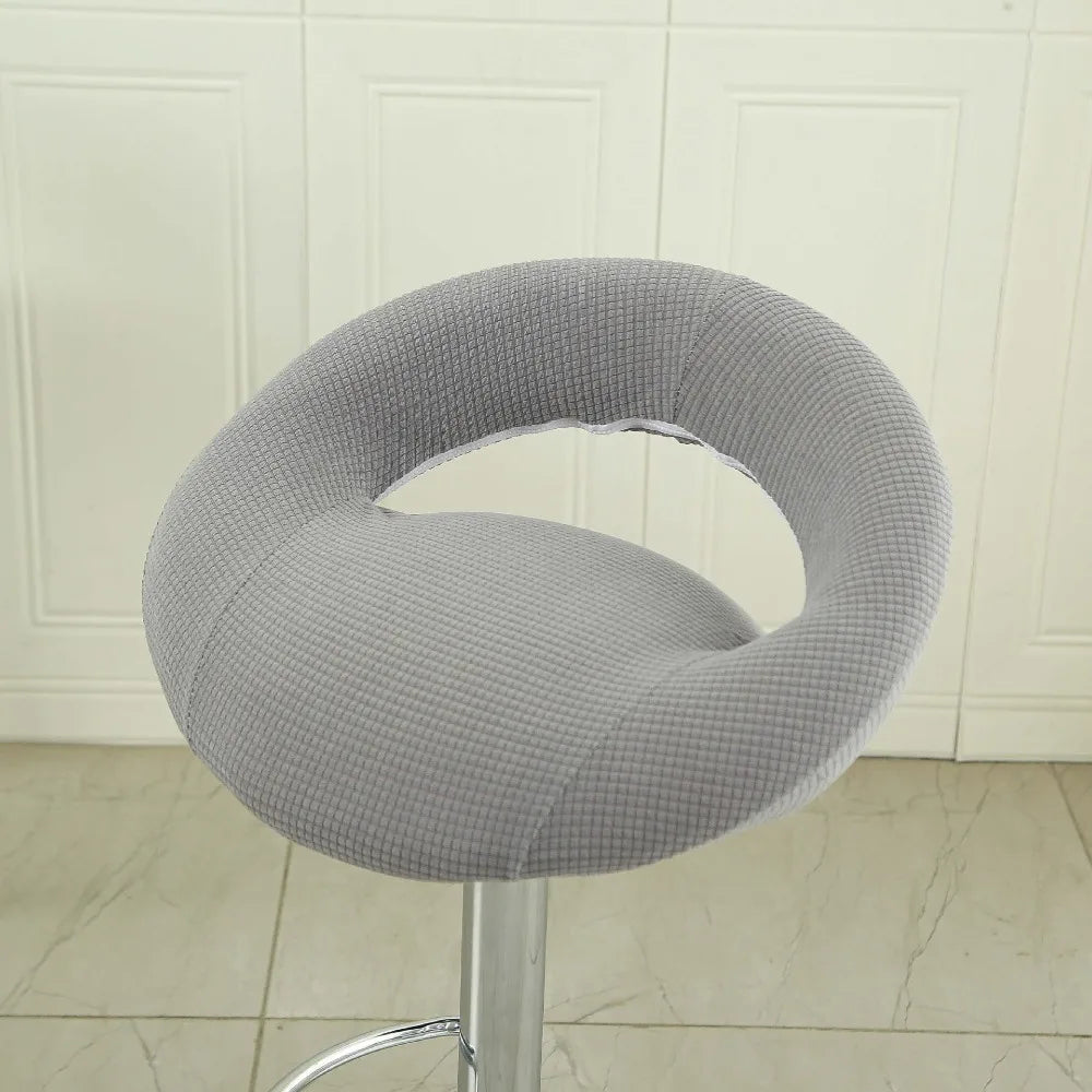 Adjustable Elastic Bar Stool Covers – Breathable & Washable Bar Stool Cover HIP Light Grey