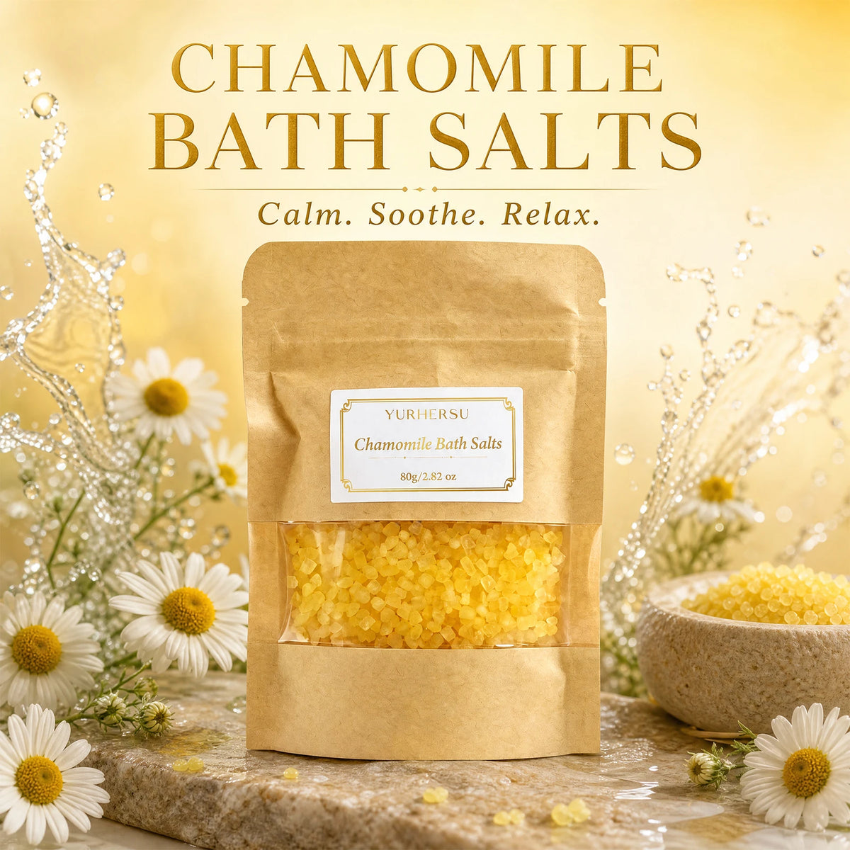 Chamomile Exfoliating Bath Salt – Home Spa & Foot Soak Exfoliating Bath Salt HIP