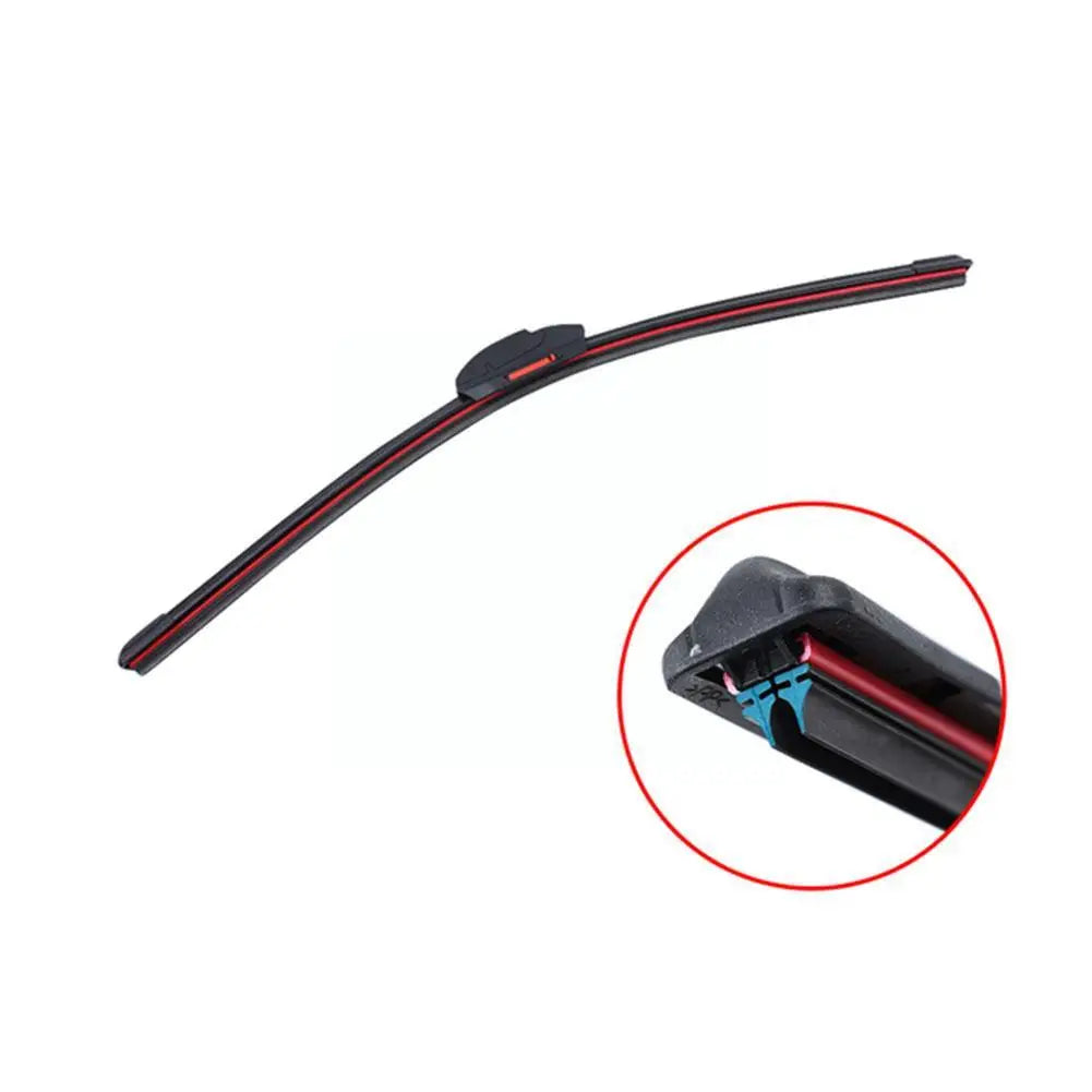 Car Windshield Wiper Blades Universal Water Repellent Wiper Blades Soft Double Layer Rubber Frameless Bracketless Car Wipers HIP