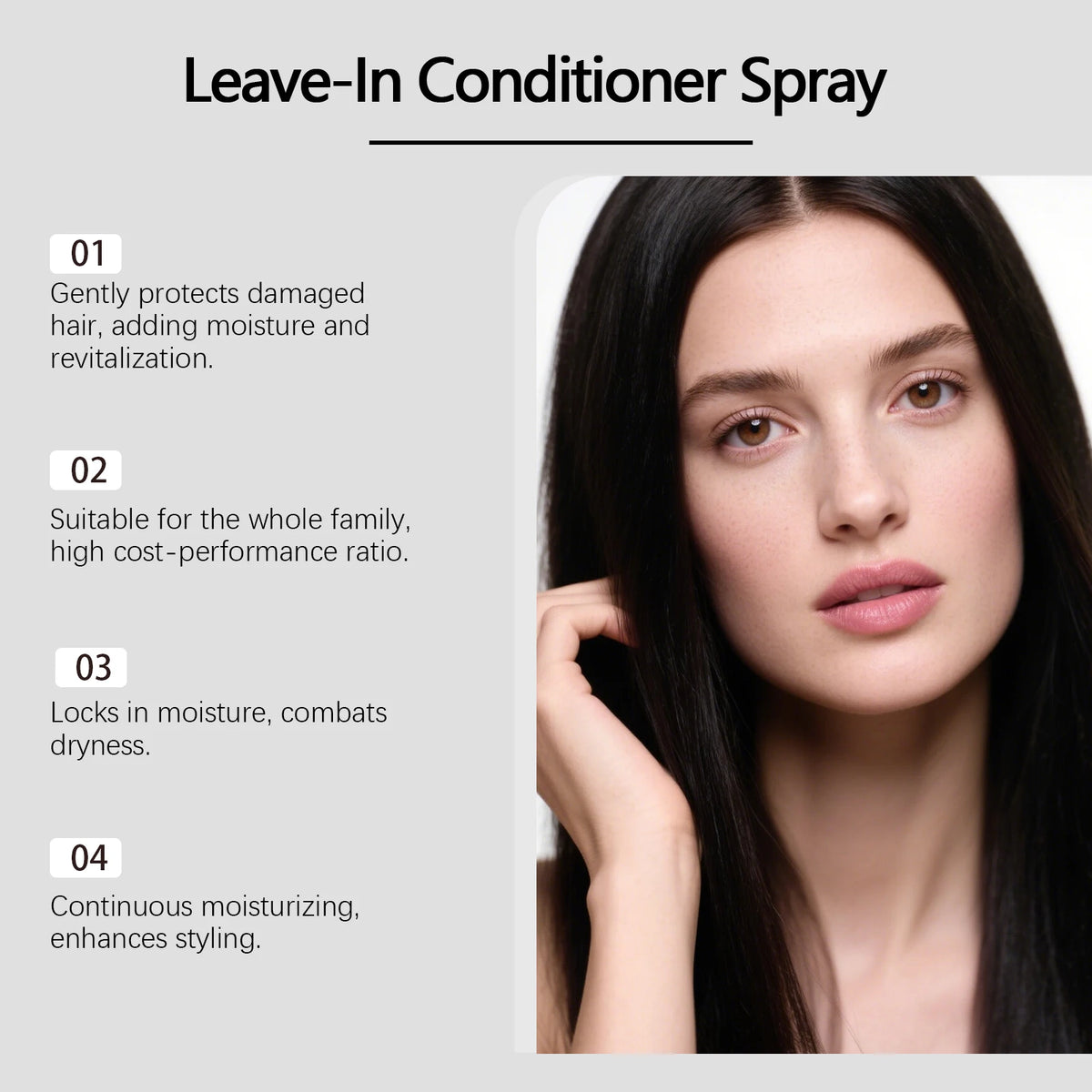 Leave-In Conditioner Spray – Coconut Oil & Panthenol Anti-Frizz Leave-In Conditioner Spray HIP