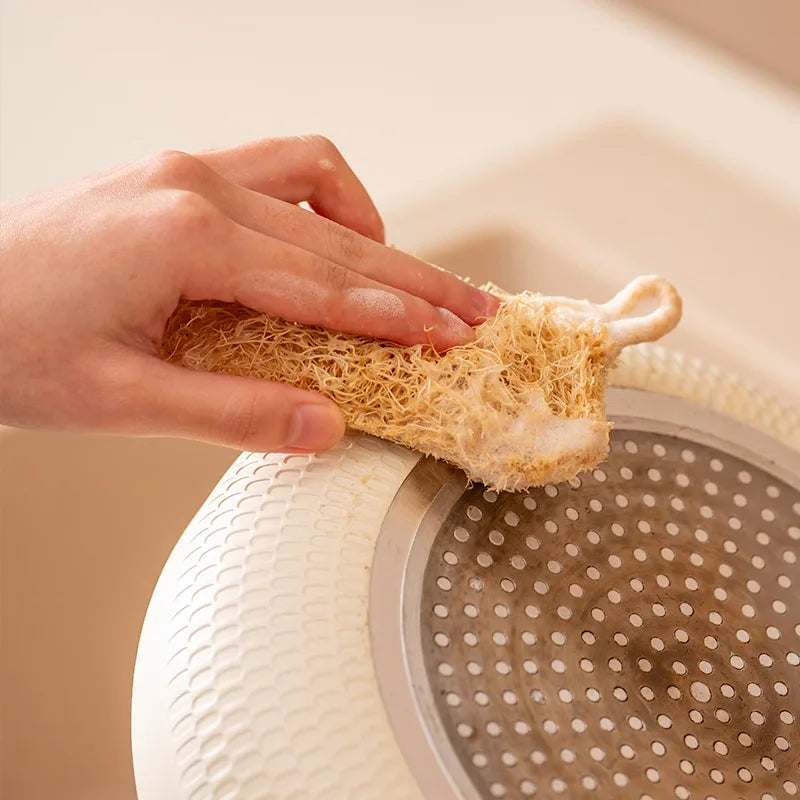 Natural Loofah Dish Scrubber Pads – Reusable Kitchen Cleaner Dish Scrubber Pad HIP