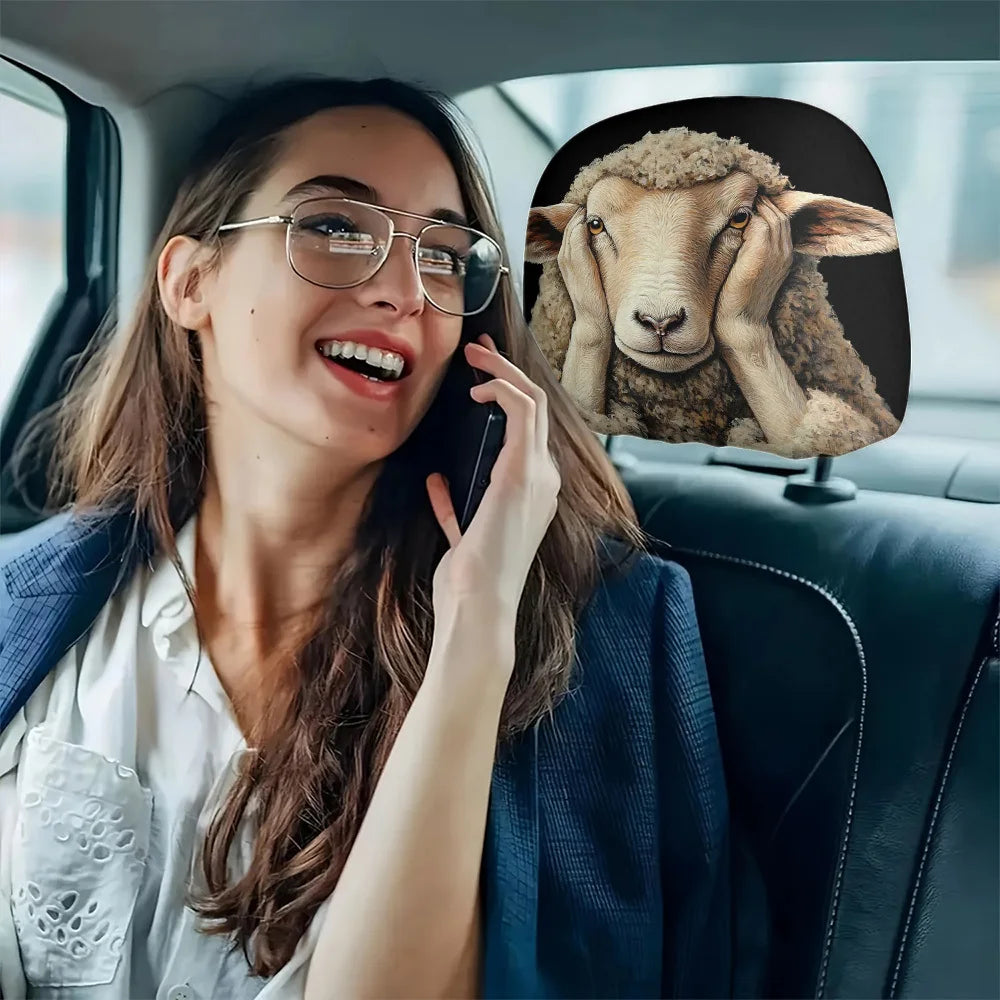 2-Pack Whimsical Sheep Car Headrest Covers | Easy Install Car Headrest Covers HIP
