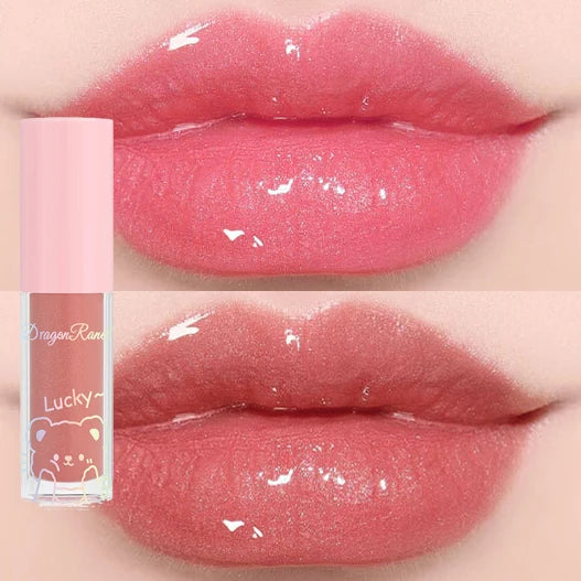 Water Light Glass Lip Glaze Hydrating Mirror Lips Oil Nourishing Moisturizing Pearlescent Glitter Cute Tootsie Mini Lip Gloss HIP