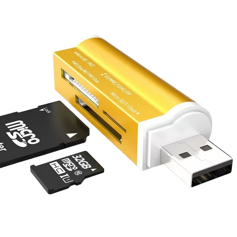 Mini USB 2.0 Multi-Card Reader – SD, Micro SD, MS, MMC USB Card Reader HIP