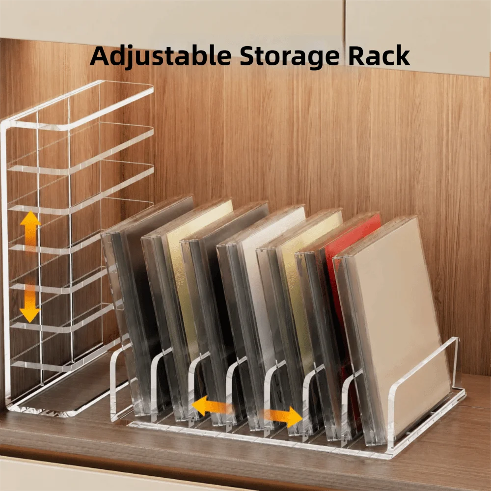 7-Grid Acrylic CD & Vinyl Record Display Shelf Organizer Acrylic Storage Shelf HIP