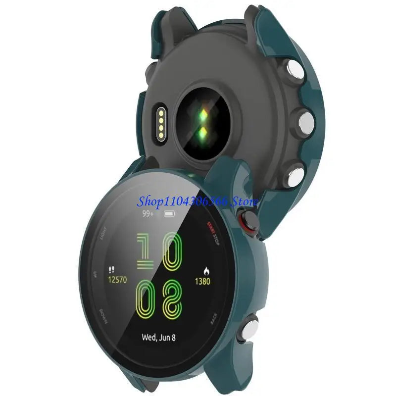 Tempered Glass Case & Screen Protector – Garmin Forerunner 255 Smartwatch Screen Protector HIP