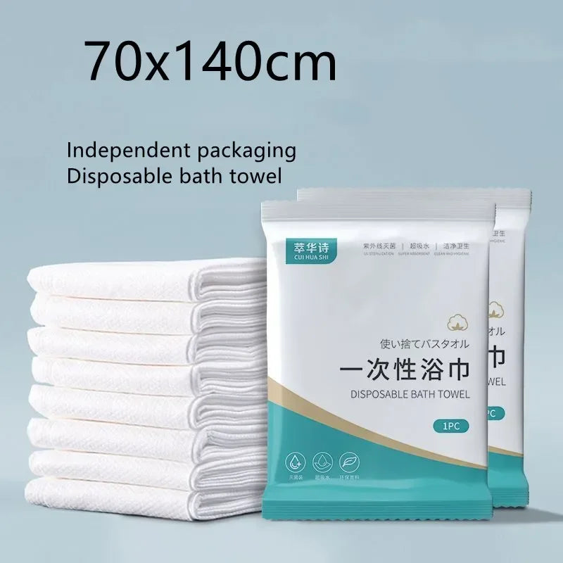 Disposable Bath & Face Towel Set – Travel Cotton Fiber Disposable Towel Set HIP