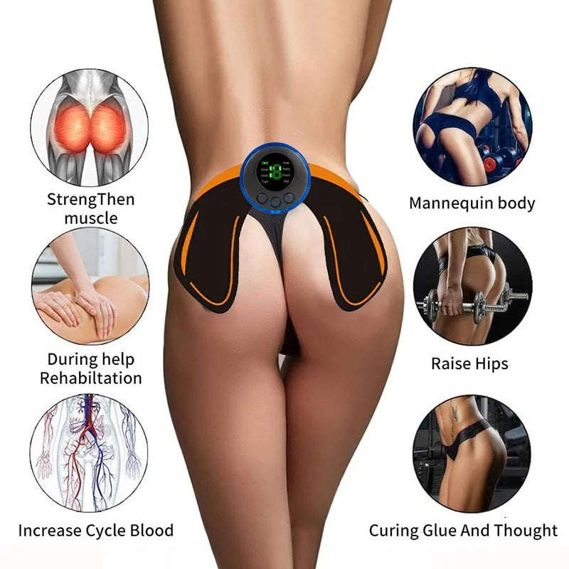 CAMMUO EMS Abs & Hip Muscle Stimulator Toning Belt | Rechargeable EMS Muscle Stimulator HIP