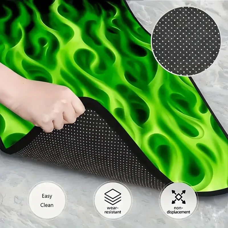 Set of 4 Hip-Hop Flame Design Car Floor Mats – Front & Rear Car Floor Mats HIP