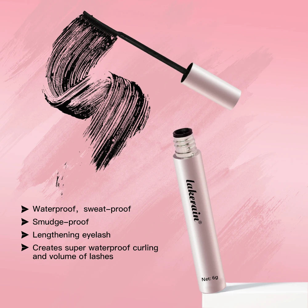 Waterproof Mascara Lengthens Eyelashes Extension Black Silk Fiber Mascara Female Non-smudge Mascara Makeup Cosmetic HIP