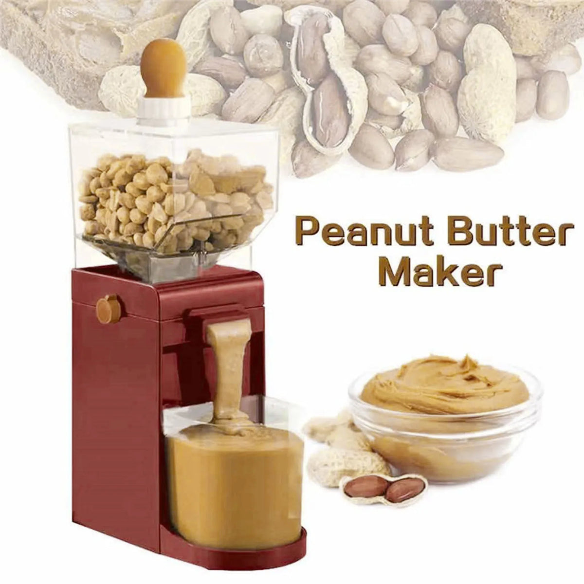 Peanut Butter Maker Home Electric Grain Grinder Anti Slip Sesame Sauce Mill Nut Butter Machine for Groundnut Almonds Cashews Haz HIP