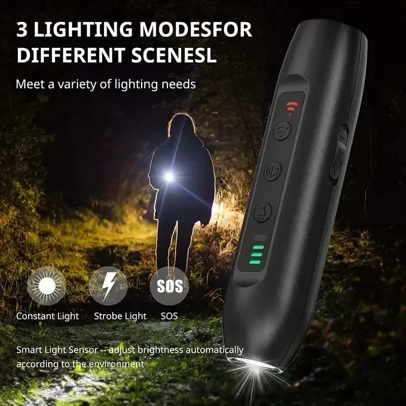 N10 Ultrasonic Dog Repeller Handheld with LED Flashlight Ultrasonic Dog Repeller HIP