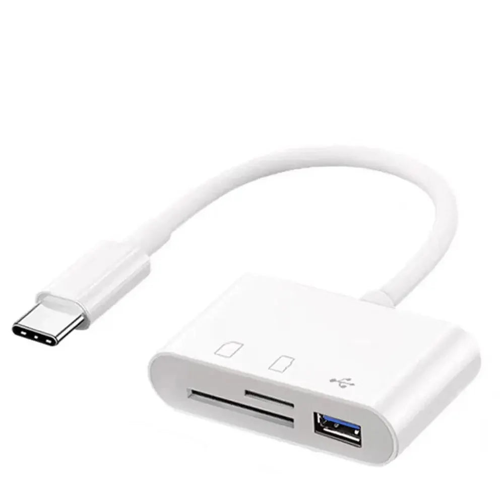 3-in-1 USB-C Memory Card Reader – SD, TF & CF Adapter Memory Card Reader HIP