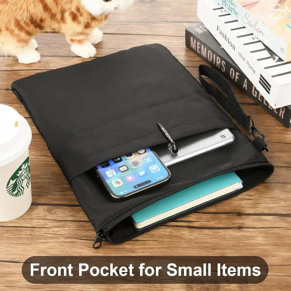 Zipper Book Sleeve – Water-Resistant Portable Book Cover Pouch Book Sleeve HIP