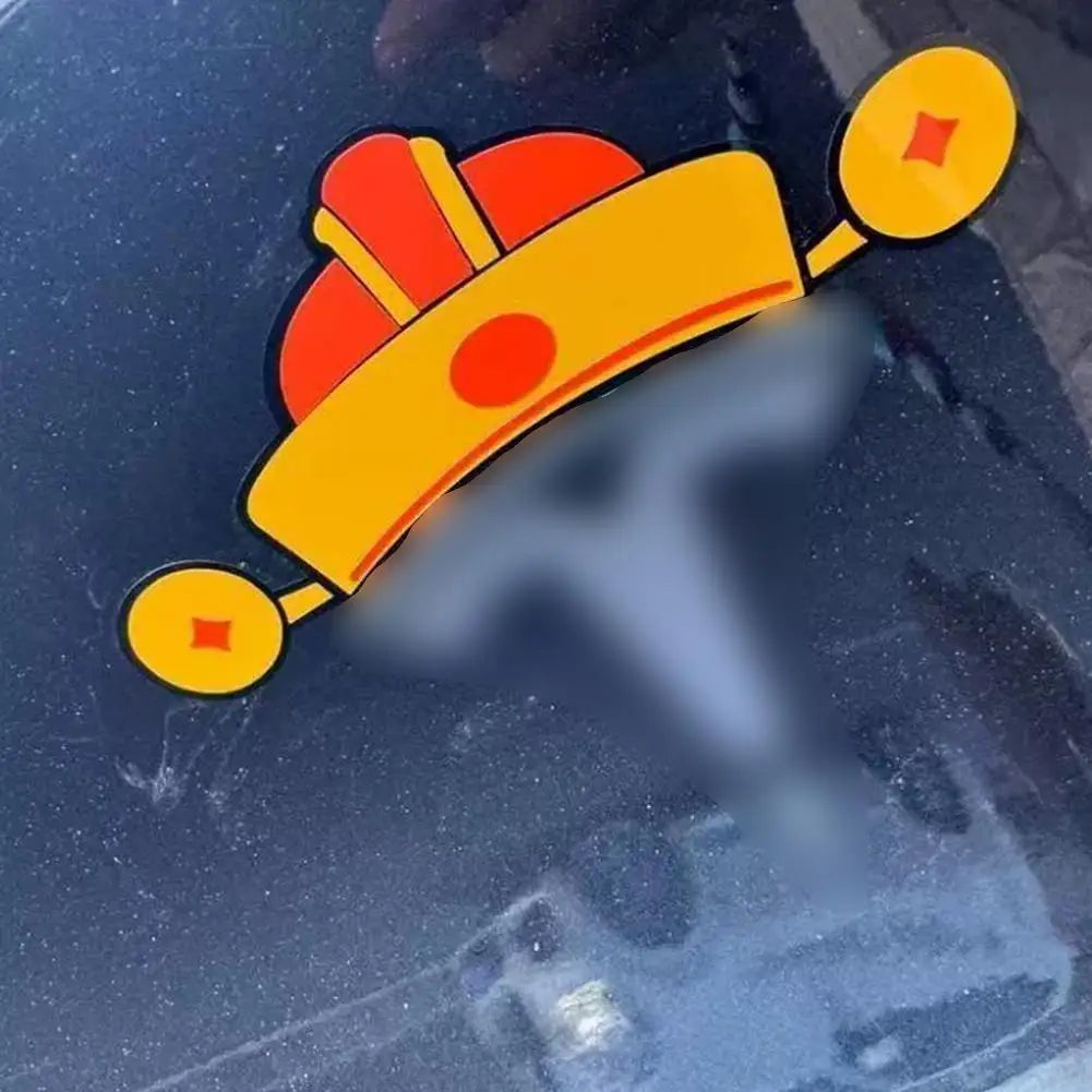 1/3/5PCS For Tesla Y Juniper Car Creative Christmas Hat Sticker Glass Window Christmas Santa Decoration for Tesla Accessories HIP