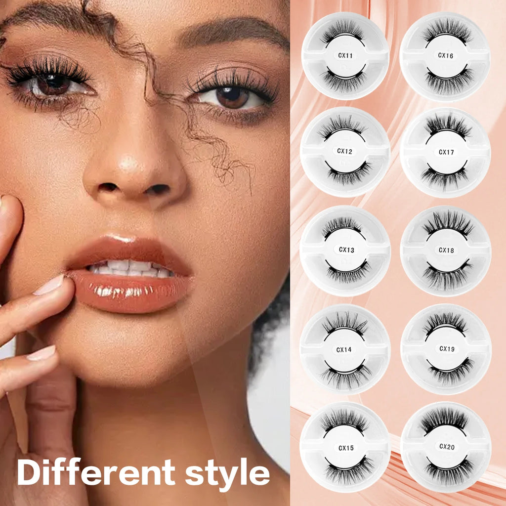 YSDO 10pairs 3D Magnetic False Eyelashes Kit Reusable Natural Mink False Lashes Professional Eyelash Extension With Tweezer HIP