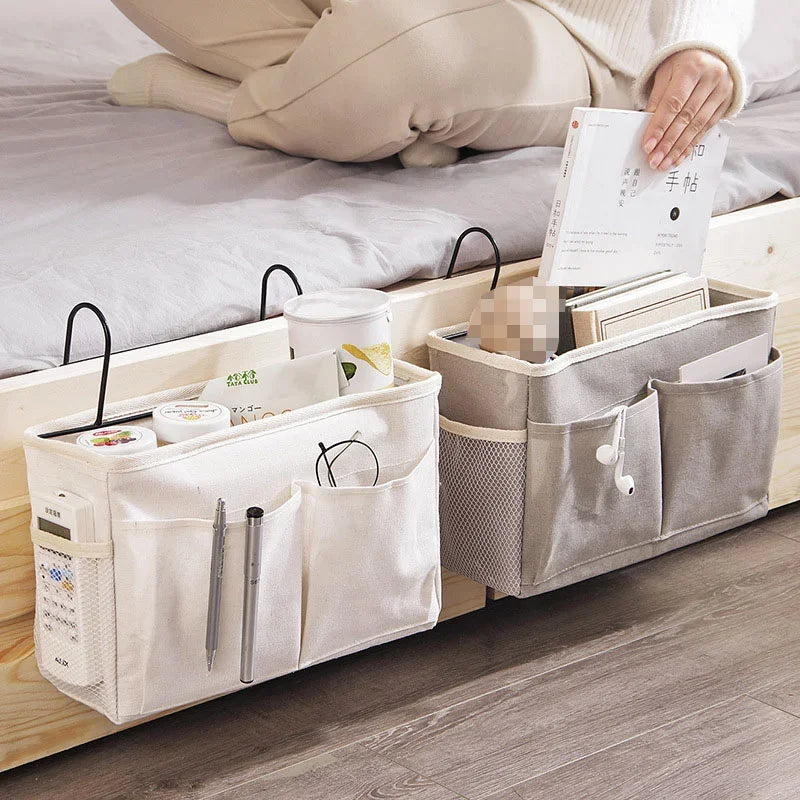 Bedside Caddy Hanging Organizer – 4-Pocket Storage Bag Hanging Bed Organizer HIP