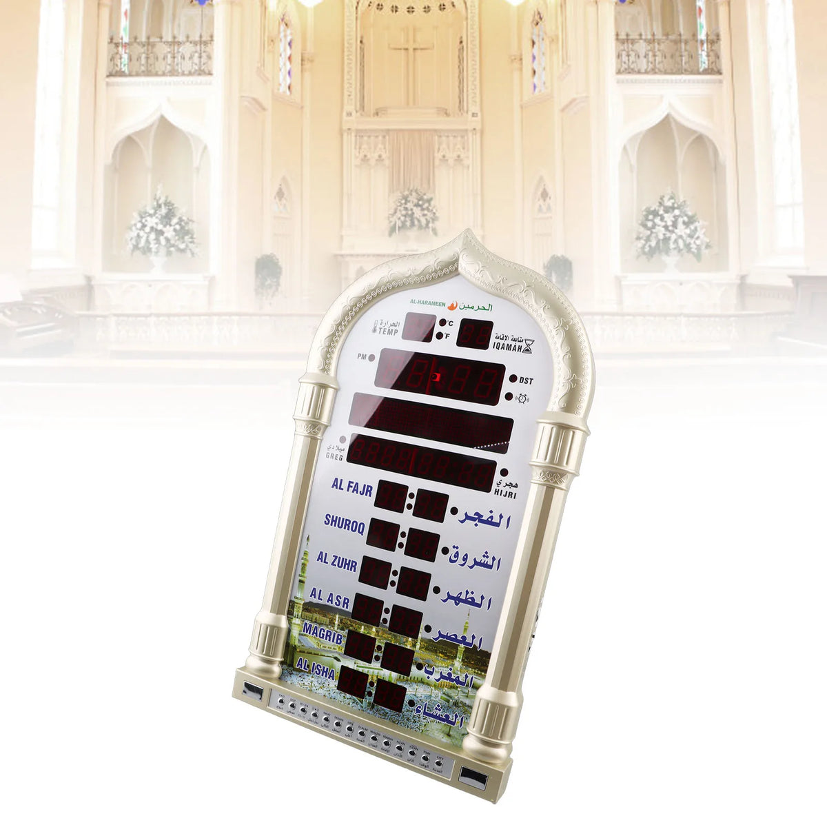 Clock Digital Clock Digital Islamic Clock Wall Calendar Mosque Digital Islamic Clock Muslim Gift Alarm Azan Prayer Islamic Clock HIP