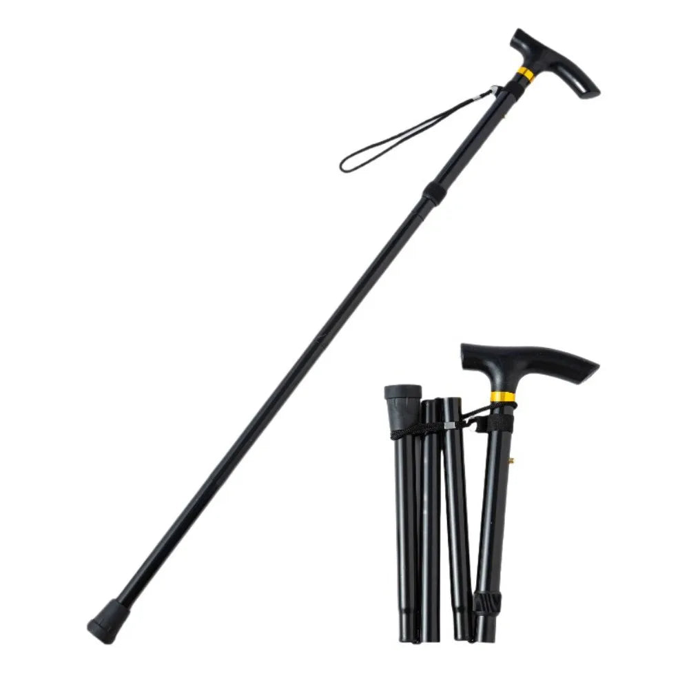 5-Section Telescopic Trekking Pole – Adjustable Walking Cane Trekking Pole HIP Black