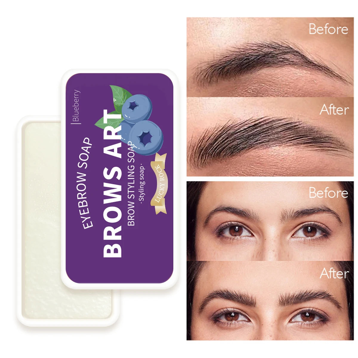 4-Color Waterproof Eyebrow Styling Wax Soap Gel | HIP Eyebrow Styling Wax HIP