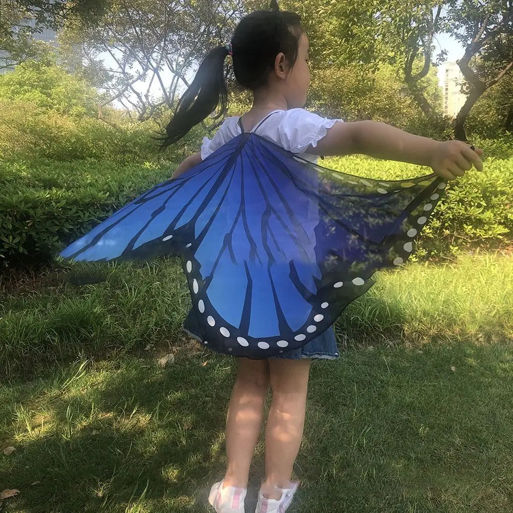Kids Butterfly Wings Cape – Girls Fairy Shawl Costume Kids Fairy Costume HIP