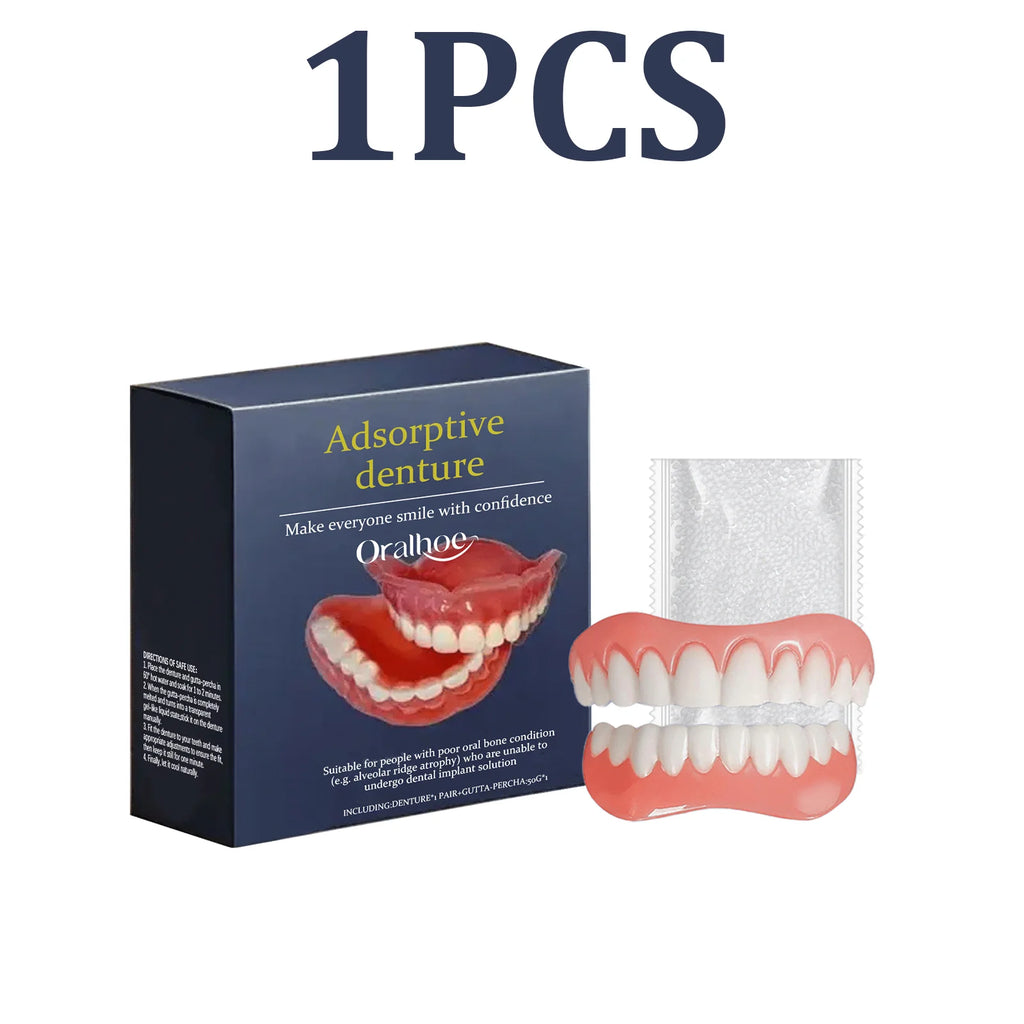 Temporary Denture Reline Kit – Full Upper & Lower Veneer Cover Denture Reline Kit HIP 1PCS