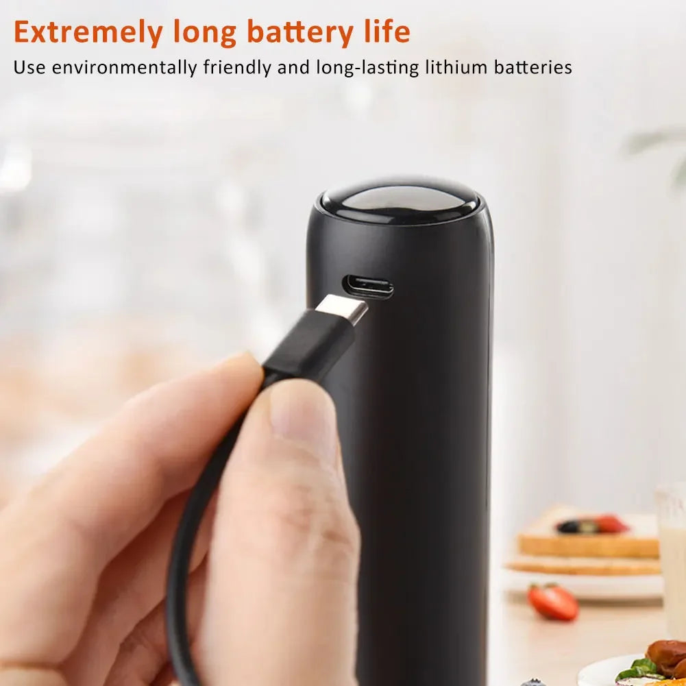Handheld Powerful Kitchen Stirrer Electric Rechargable Milk Frother Foam Maker Egg Beater for Coffee Lattes Drink Mixer HIP