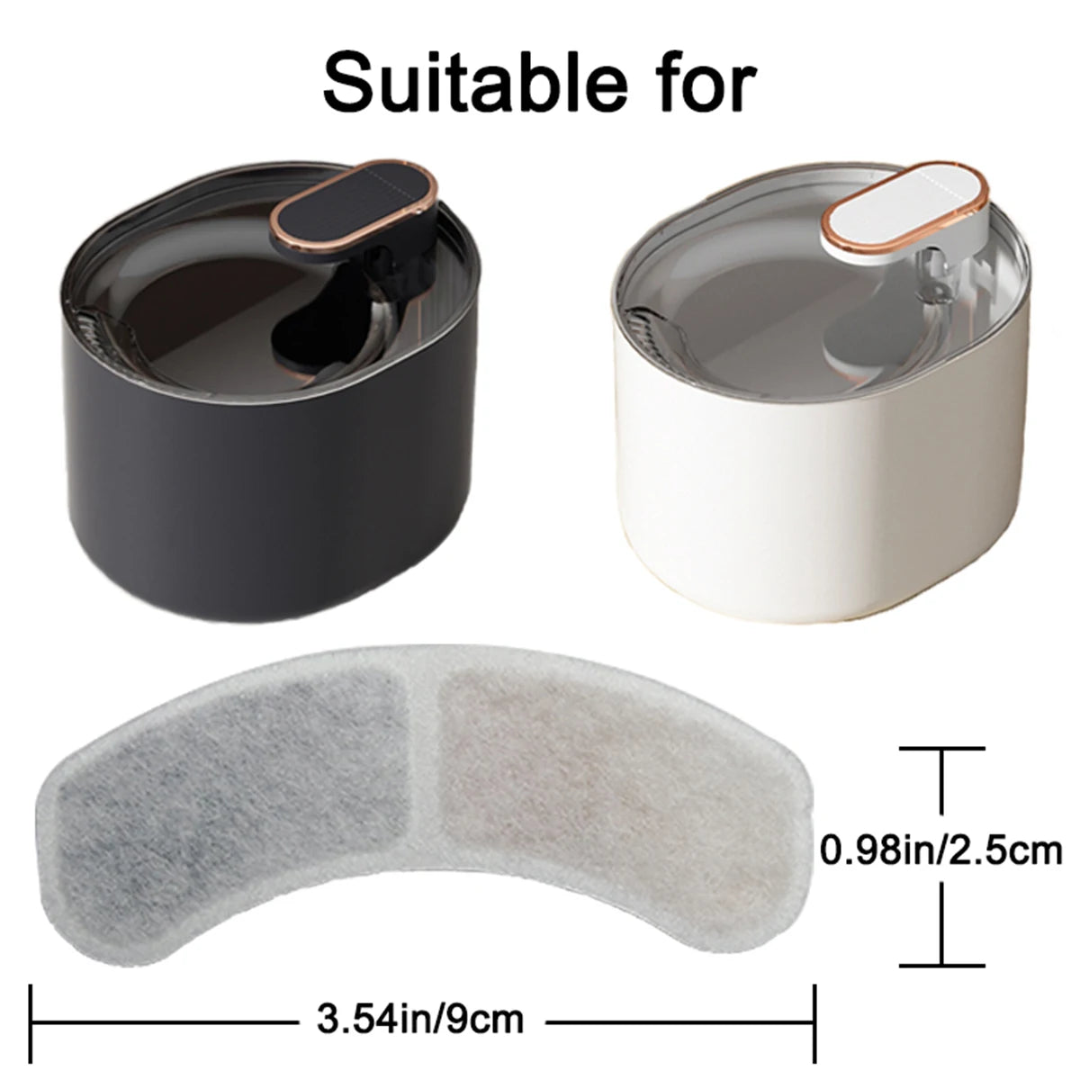 12/6set Filters Element Replaced Activated Carbon Filter Cat Water Fountain Accessories Replacement Resin Resin Filter Element HIP