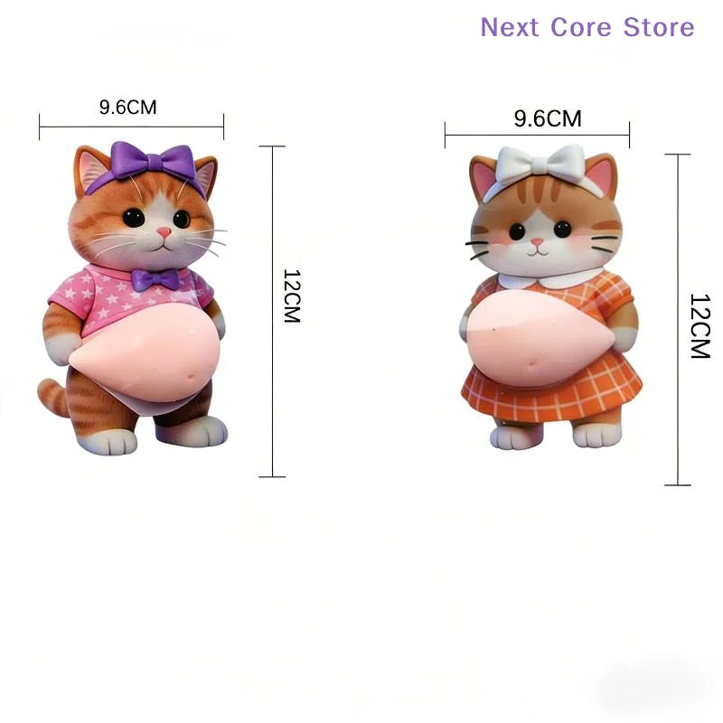Kawaii 3D Cat & Dog Silicone Belly Stickers – Phone & Car DIY Decorative Silicone Sticker HIP