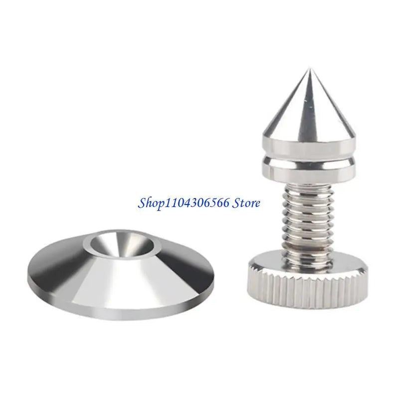 Silver Speaker Isolation Spikes – HiFi Metal Feet Pads Set Speaker Isolation Spikes HIP