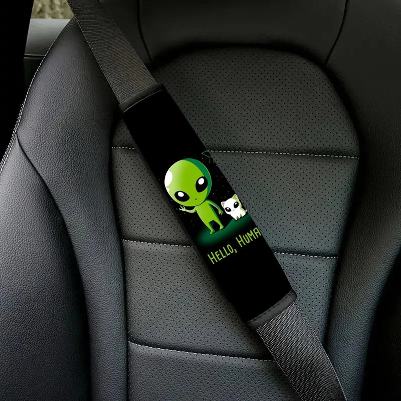 2-Pack Alien Cat Car Seat Belt Covers – Universal Fit | HIP Seat Belt Cover HIP