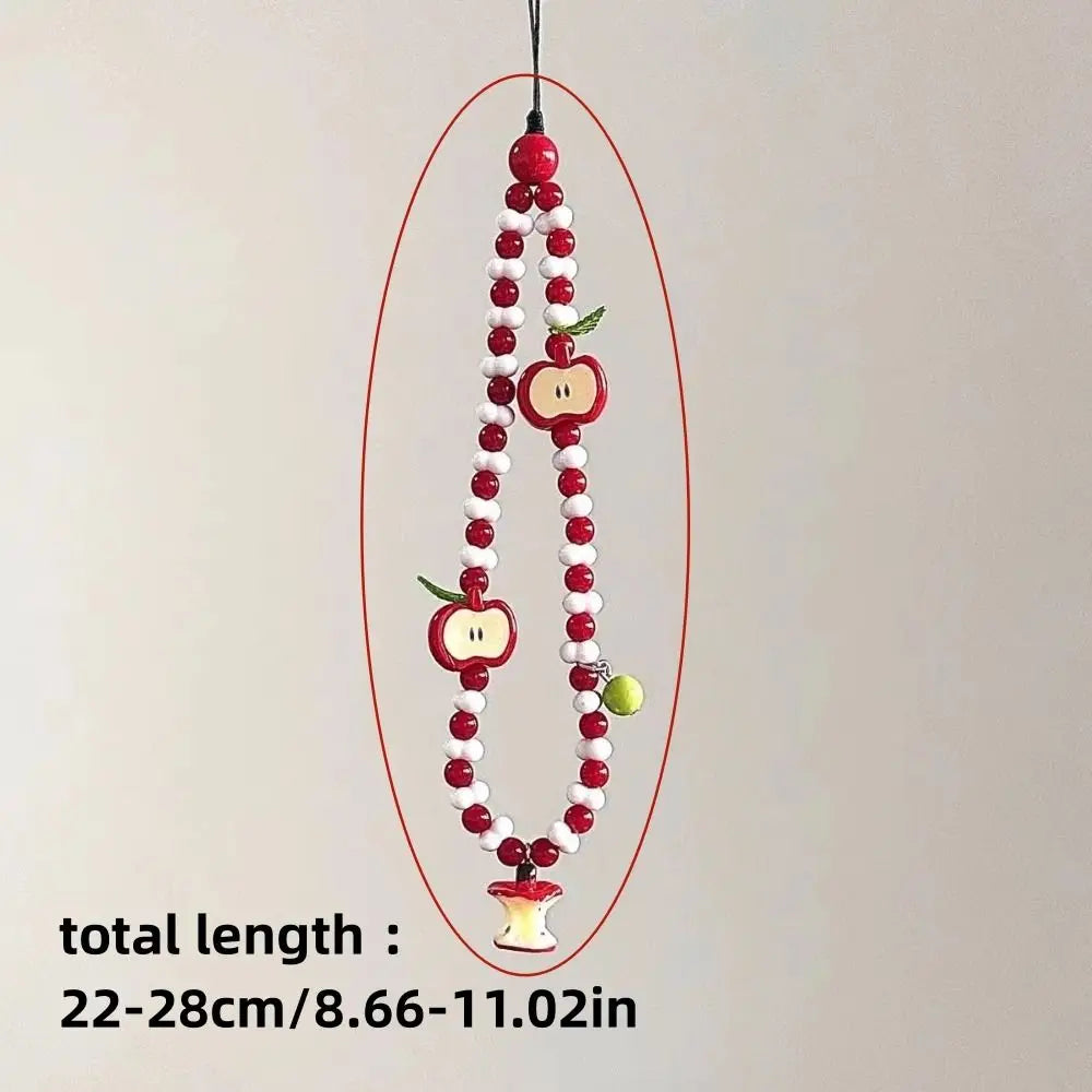 Kawaii Fruit Phone Strap Lanyard – Cute Resin Charm Beads Phone Strap Lanyard HIP