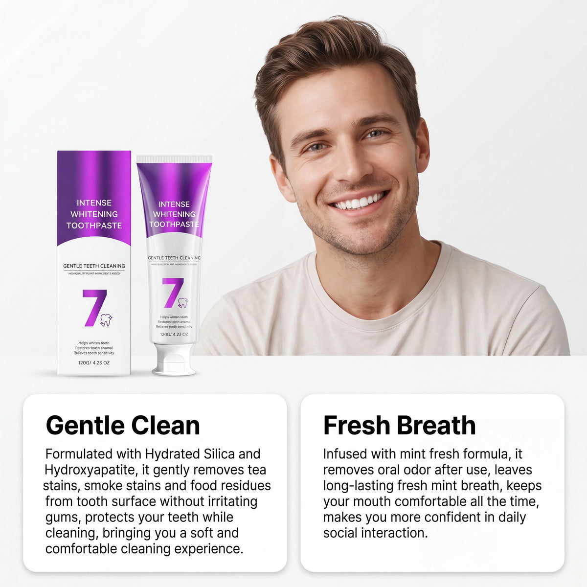 Hydroxyapatite Mint Toothpaste – Stain Removal & Fresh Breath Whitening Toothpaste HIP