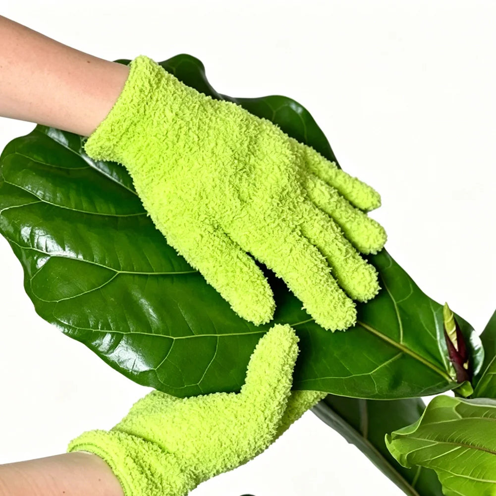 Stretch Breathable Soft Absorbent Microfiber Dust Removal Five Finger Gloves For Home Kitchen Car RV Pool Boat Cleaning HIP