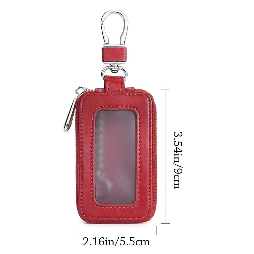 PU Leather Key Bag Zipper Coin Purse & Hook Keychain Holder Key Bag Coin Purse HIP