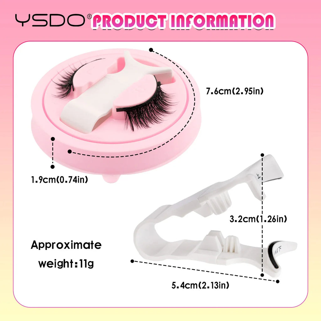 YSDO Magnetic Eyelashes Glue-free False Eyelashes Natural Eyelash Manga Lashes Soft Magnetic False Eyelashes Daily Makeup Tool HIP